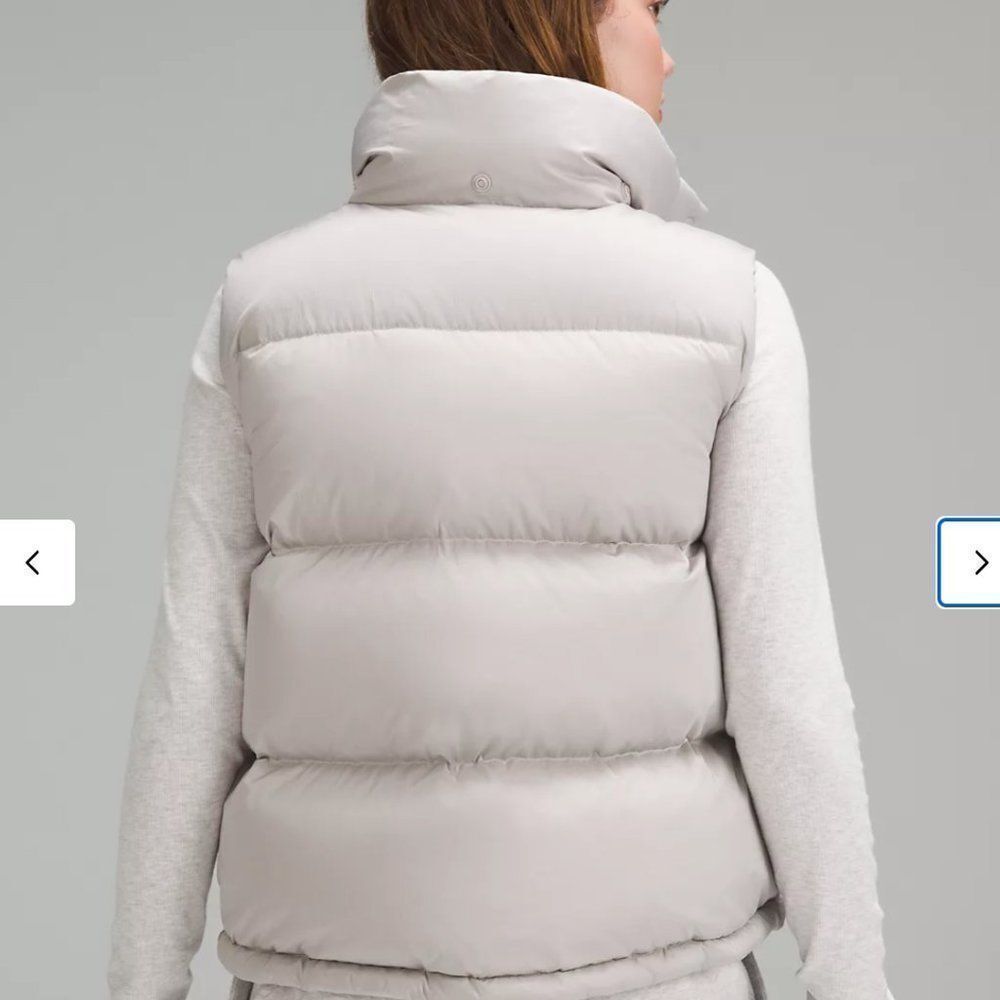 LULULEMON WUNDER Puff CROPPED VEST Heathered Natural Ivory NWT PERFECT 2024 - Picture 4 of 6